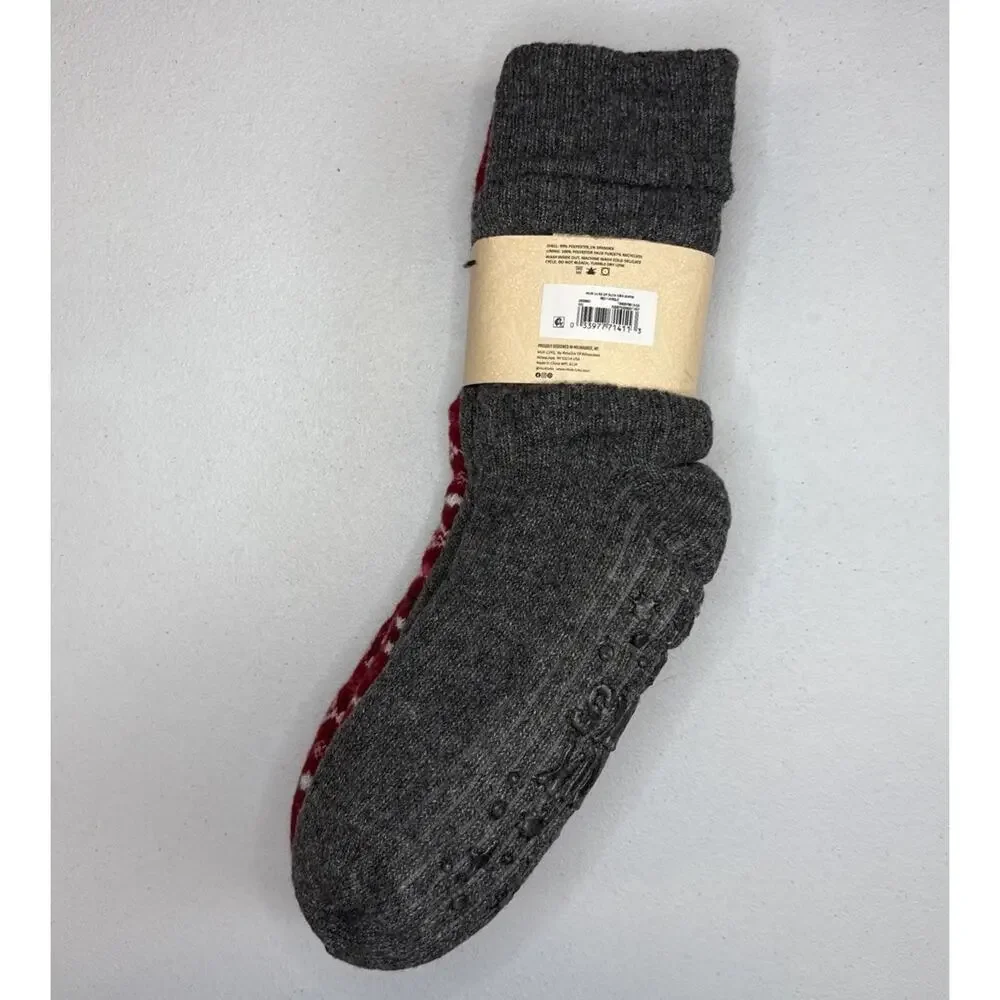 Muk Luke 2 Pack Women’s Slouch Cabin Socks Red Fairisle One Size Fits Most